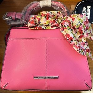 NWT Pink Steve Madden Raspberry Breese Crossbody with Detachable Straps
